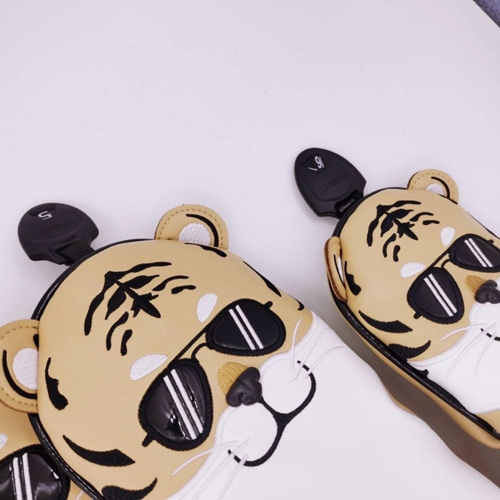 Cartoon Tiger Golf Club Covers Soft Golf Headcover Tiger Golf Cover Golfer Gift
