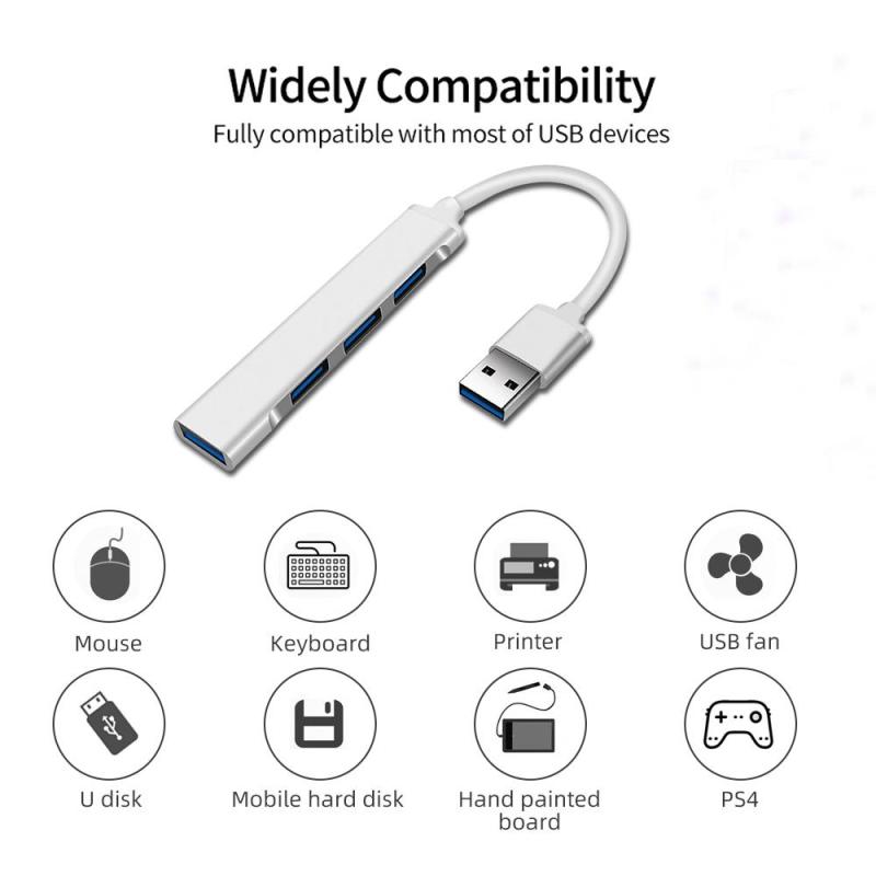 Концентратор USB 3.0 4 в 1, 4-портовый мульти-сплиттер-адаптер с функцией USB2.0 USB3.0 OTG, концентратор типа C, аксессуары для портативных компьютеров, для клавиатуры U-диска