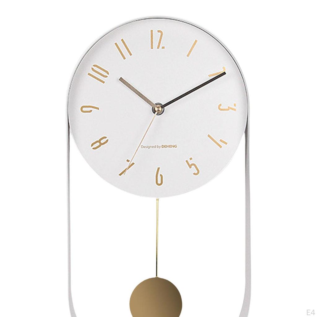 Классические большие декоративные настенные часы с маятником, современные нетикающие часы для гостиной,