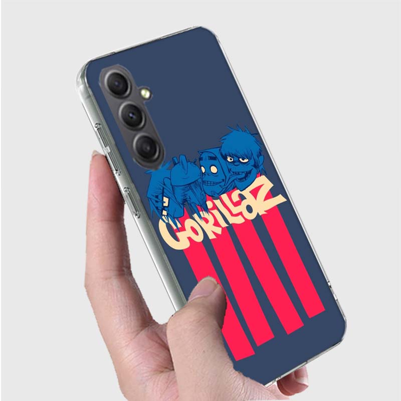 Аниме чехол для телефона Gorillaz для Samsung Galaxy A54 A14 A24 A34 A17 A37 A57 A55 A35 A25 A15 A16 A26 A36 A56 A13 A23 A33 A53 A52S A1