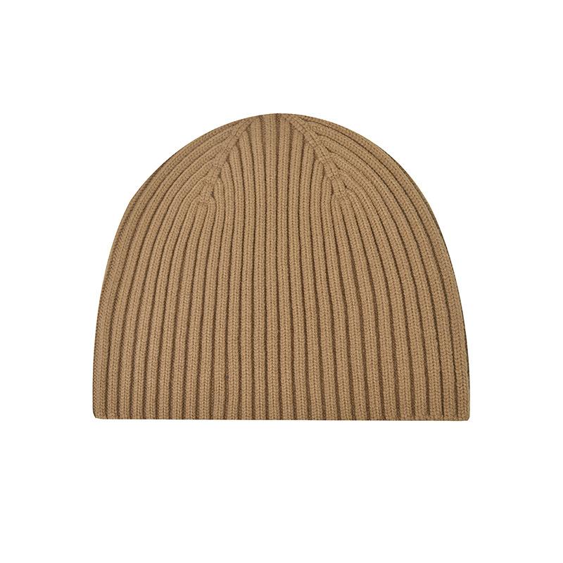 New Knitted Hat for Autumn/Winter Season Thickened Warm Cycling Ear-Warming Beanie Solid-Colour Knitted Hat