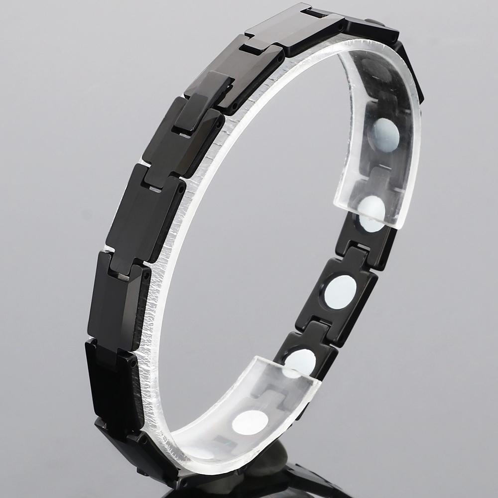 High Polished Tungsten & Strong Magnetic Men's Bracelet for Men Positive Energy Modern Healing Jewelry Accessories Waterproof