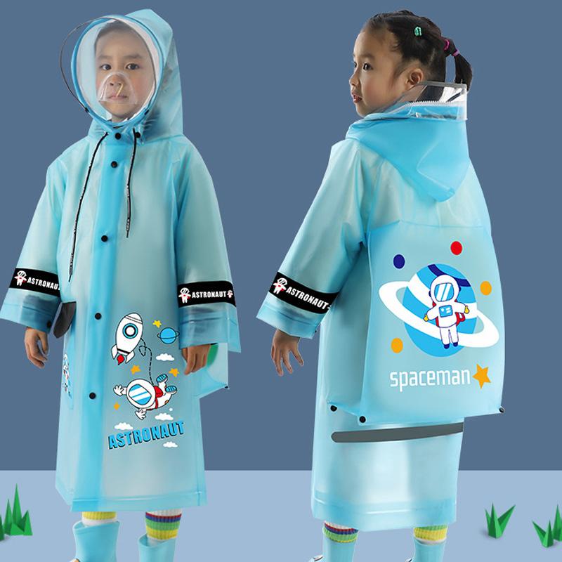 Детский дождевик с капюшоном из ПВХ для мальчиков и девочек, дождевик-пончо, высота 3–5 футов, розовый, синий, желтый