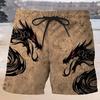 Мужские плавки-шорты для плавания Board Shorts со средней посадкой, гавайские, повседневные, для отпуска, пляжные, на шнурке, с сетчатой подкладкой, эластичные