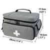 Large Capacity Medicine Kit Bag Sorted Storage Handle Medicine Carry Bag Portable Zippered Layered Medicine Boxes Camping