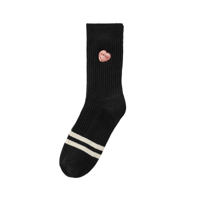 5 пар осенне-зимних новых носков женские спортивные и для отдыха полосатые цветные вышитые носки до середины икры женские носки Hundred Socks оптом