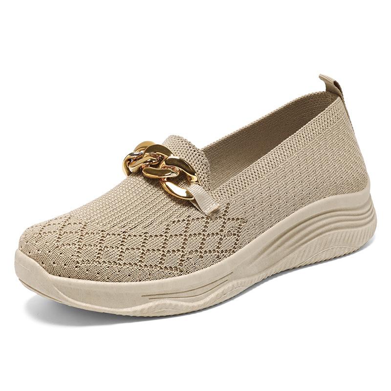 Loafers Women's Spring New Breathable Shoes Trendy Casual Platform Mom Shoes
