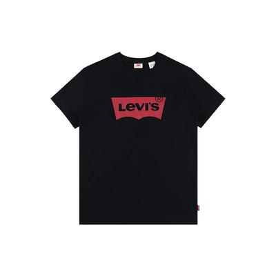 Женская футболка Levis с принтом букв, тяжелая, повседневная, с коротким рукавом, топы, черная A2806-0000