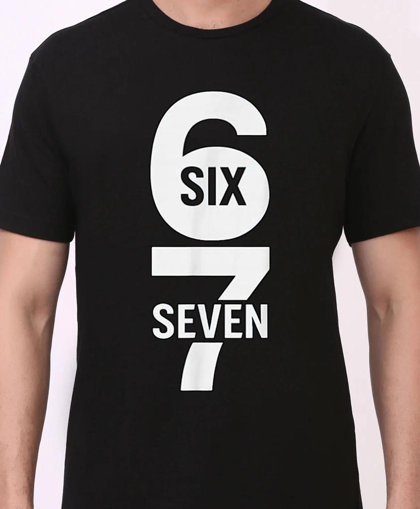 Funny Trendy Meme T-Shirt "six seven 67" Unisex