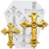 Cross Silicone Mold Cross Fondant Molds Cake Decorating Tools Cupcake Topper Candy Sugar Craft Gum Paste Polymer Clay