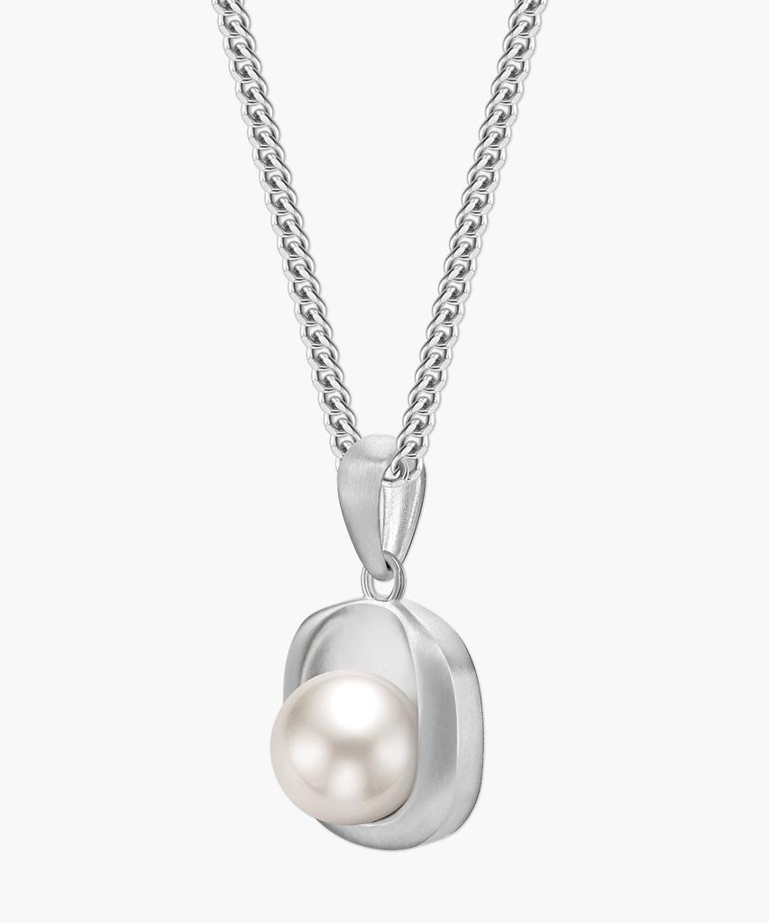 Кулон McEl Silver Empathy Pearl - Белый