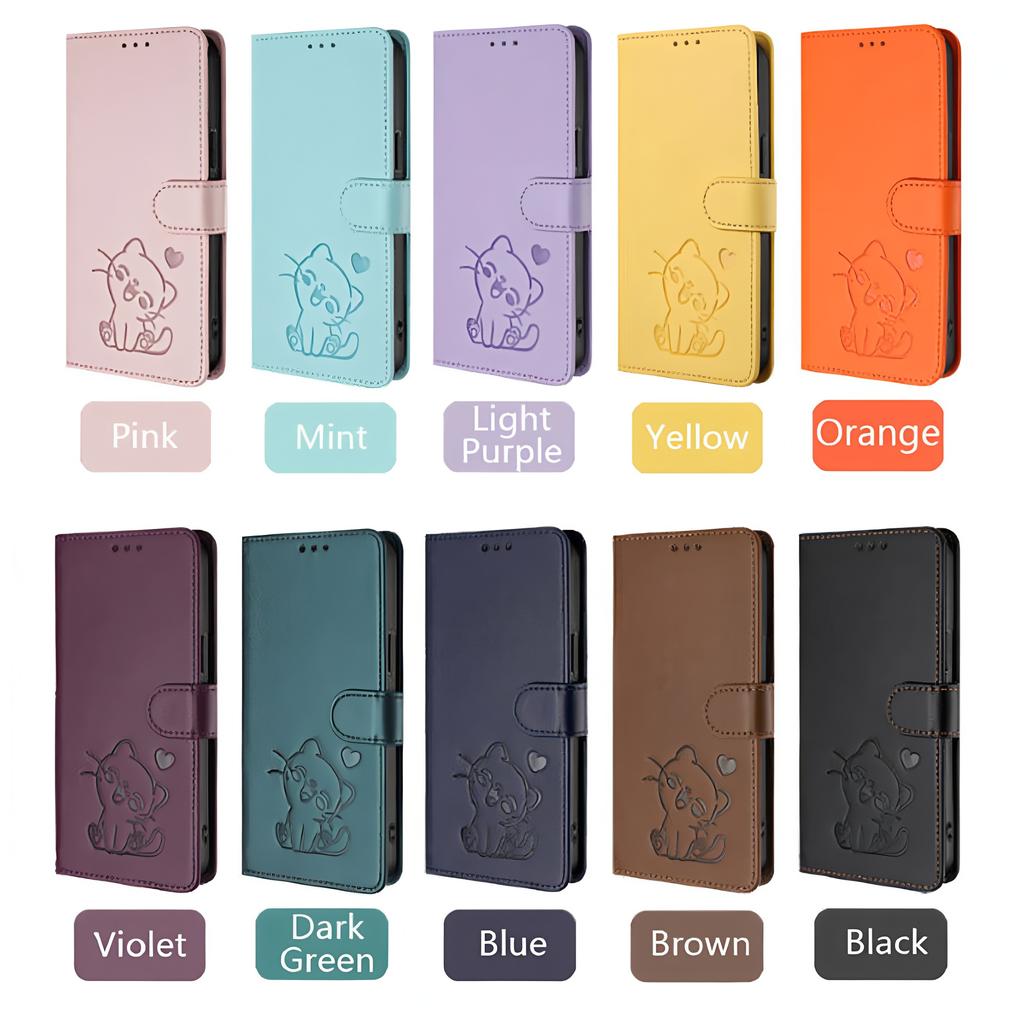 Leather Flip Case For Samsung Galaxy A17 A16 A15 A14 A13 A12 A07 A06 A05 A05S A04 A04S A04E A03 Core 4G 5G Business Cover Card Wallet Phone Solid