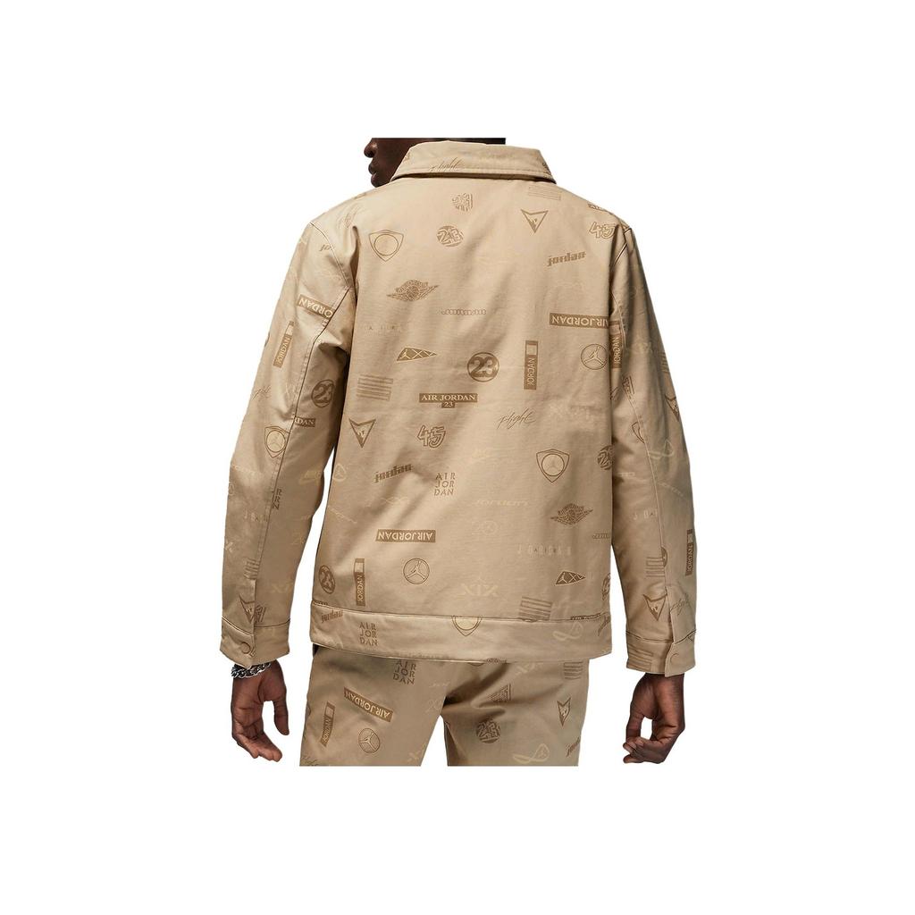 Jordan Мужская тканая спортивная куртка с принтом, верхняя одежда Desert-Yellow DV7564-254