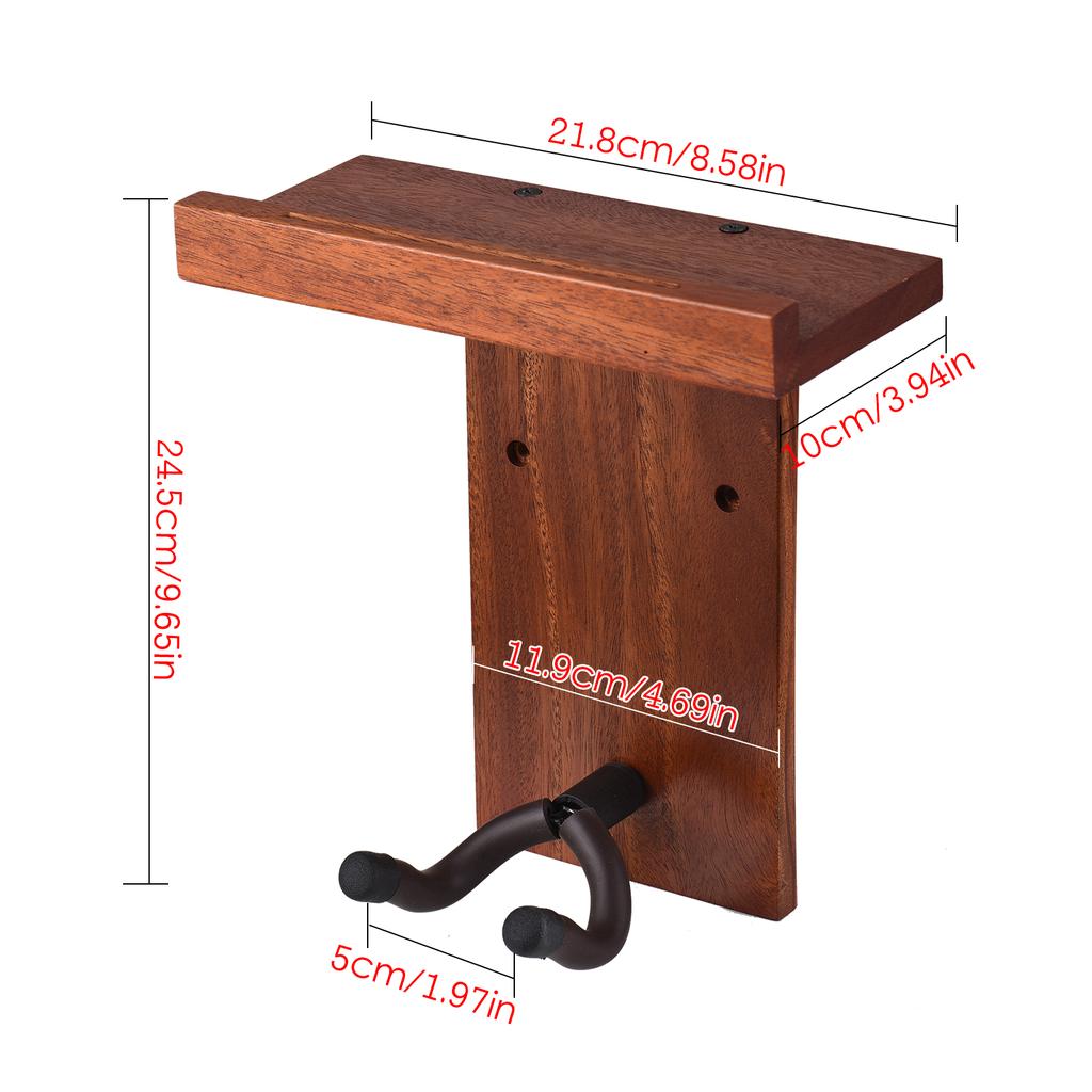 2 шт. многофункциональная настенная вешалка для гитары DIY Kit красное дерево деревянная настенная вешалка держатель для полки