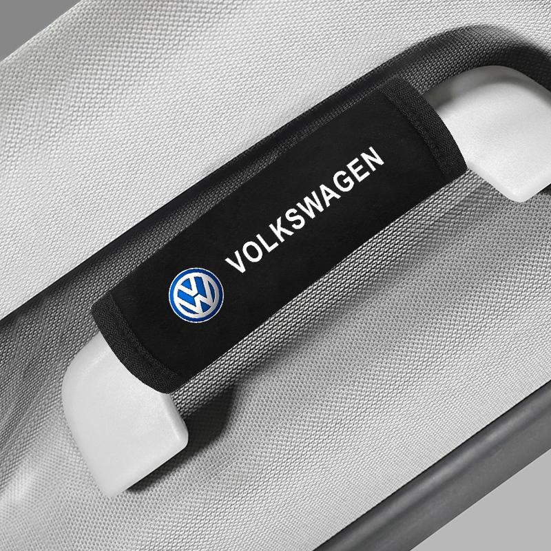 Для VOLKSWAGEN VW 1/2/4 ШТ. Салон автомобиля Ручка на потолке автомобиля Плюшевая защитная накладка Для Volkswagen VW GOLF TOUAREG CADDY PASSAT Автомобиль A