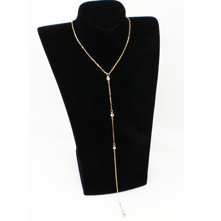 Sleek Rhinestone Back Chain Body Jewelry for Women