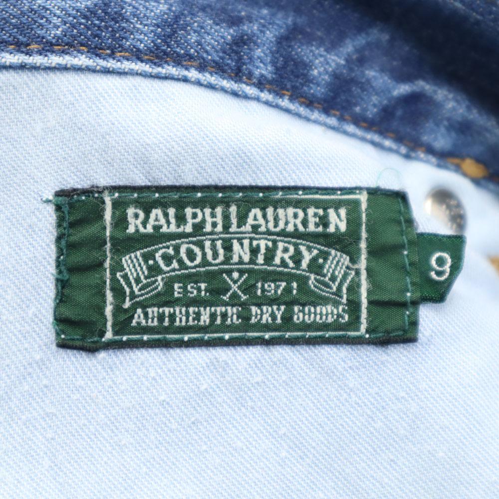 RALPH LAUREN COUNTRY Джинсы-полокан из денима 9 Синие джинсы Женские Б/у