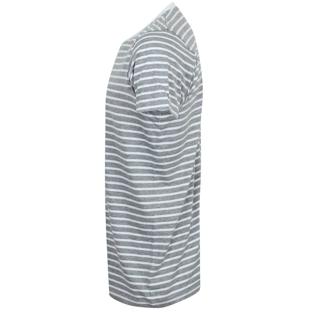 Skinni Fit Унисекс футболка в полоску с коротким рукавом