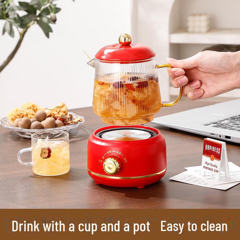 Мини-заварник с цветочным узором и чашка для здоровья — элегантный офисный подарок