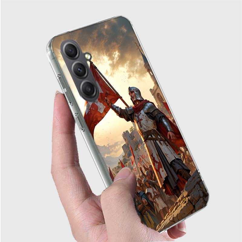 The Bright Red Crusade Phone Case for Samsung A16 A26 A36 A56 A17 A37 A57 A07 A06 A02S A03 A04S A05S Galaxy Note 20 10 A50S A71