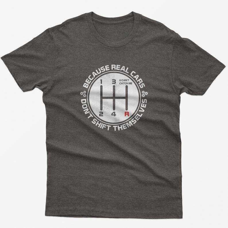 Manual Transmission T-shirt: Fun Car Lover Gift Casual Street Fashion High Quality Fashion Printed Round Neck Short Sleeve Tops