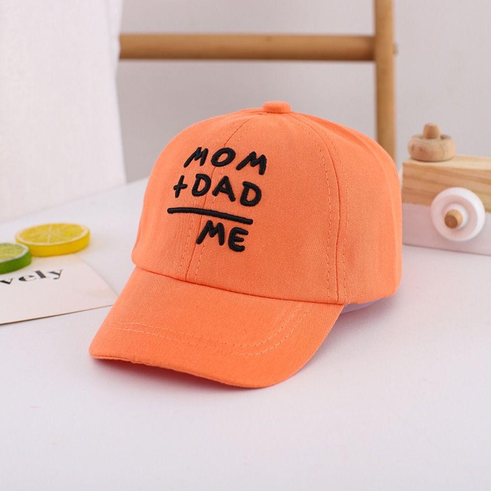MOM+DAD=ME Embroidery Baseball Caps Cute Sunscreen Hats Fashion Children's Cap For Boys Girls