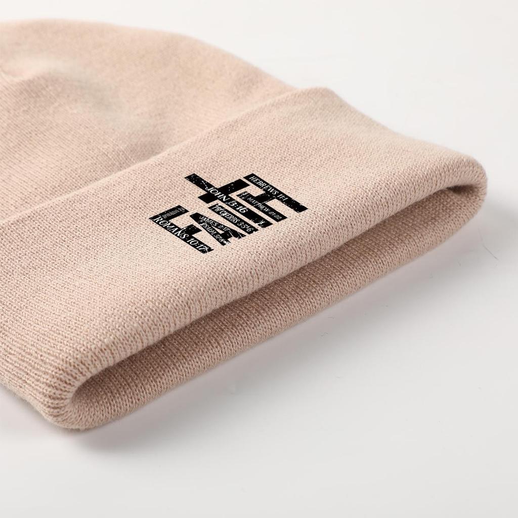 Черная вязаная шапка-бини с крестом "FAITH", шапка-череп, шапка с отворотом для химиотерапии при раке, однотонная шапка-горошек