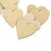 50 Pcs 40mm Wooden Heart Shape Embellishment for Crafts Wedding Decor Christmas Decoration