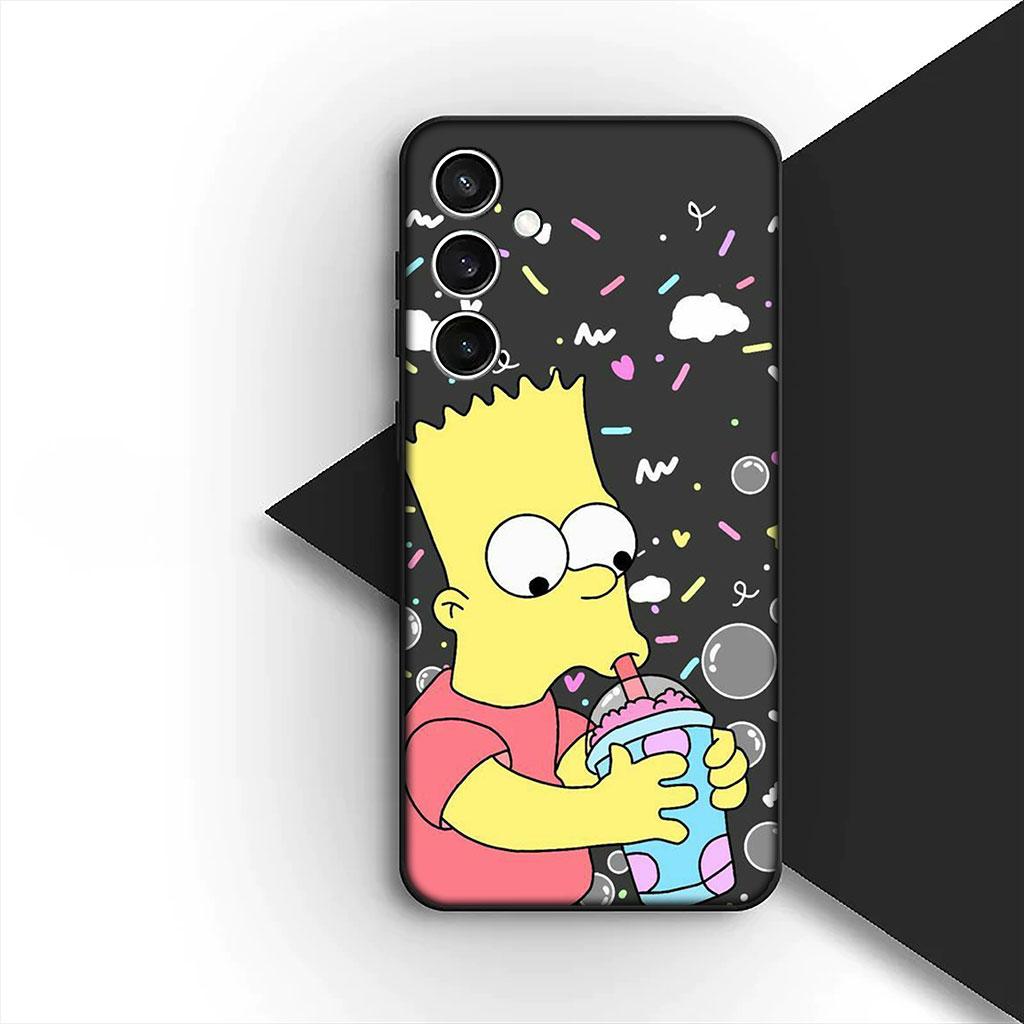 Обои S-Simpsons Барт Чехол для телефона Мягкий чехол для Samsung Galaxy S22 S21 S20 FE Ultra Plus A07 A17 A15 A16 A25 A57 A37 Корпус