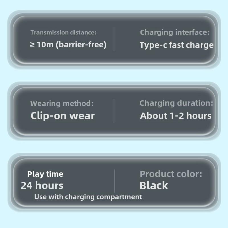 Беспроводная Bluetooth-гарнитура с режимом ожидания Life Clip In-Ear Running Шумоподавление