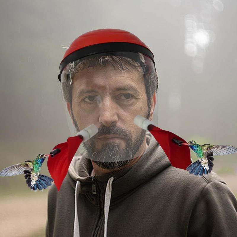 Носимая кормушка для колибри, кормушка для колибри с 3 портами для кормления, кормушка для оконных птиц