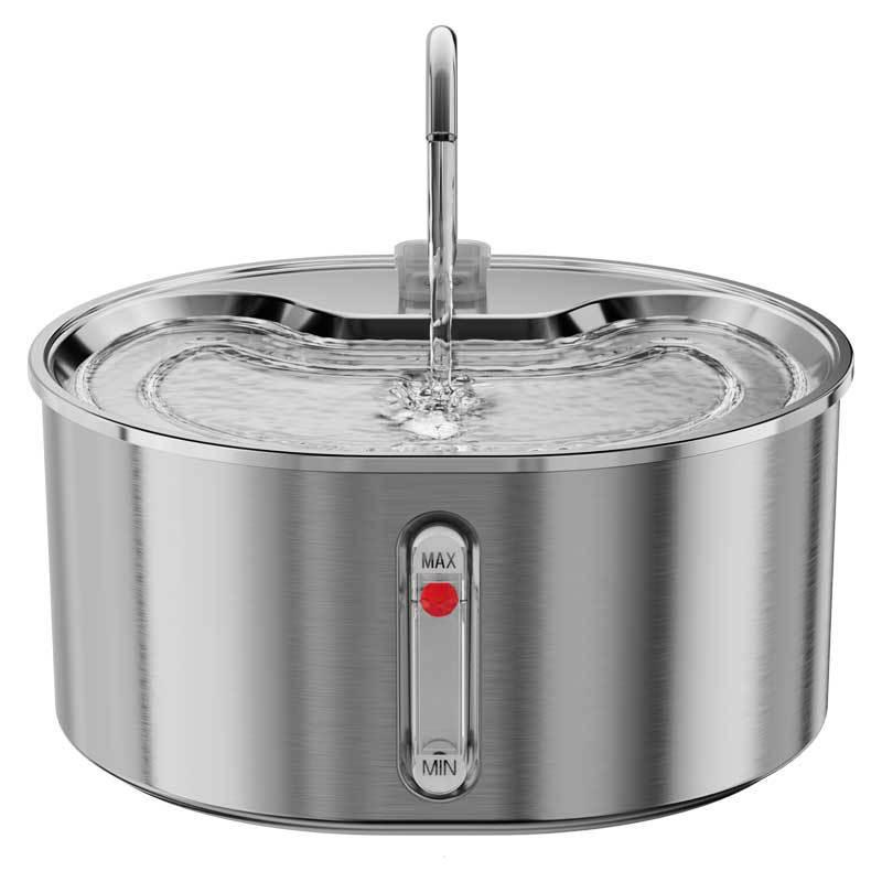 Фонтан для воды для домашних животных из нержавеющей стали большой емкости с циркулирующим фильтром для кошек и собак