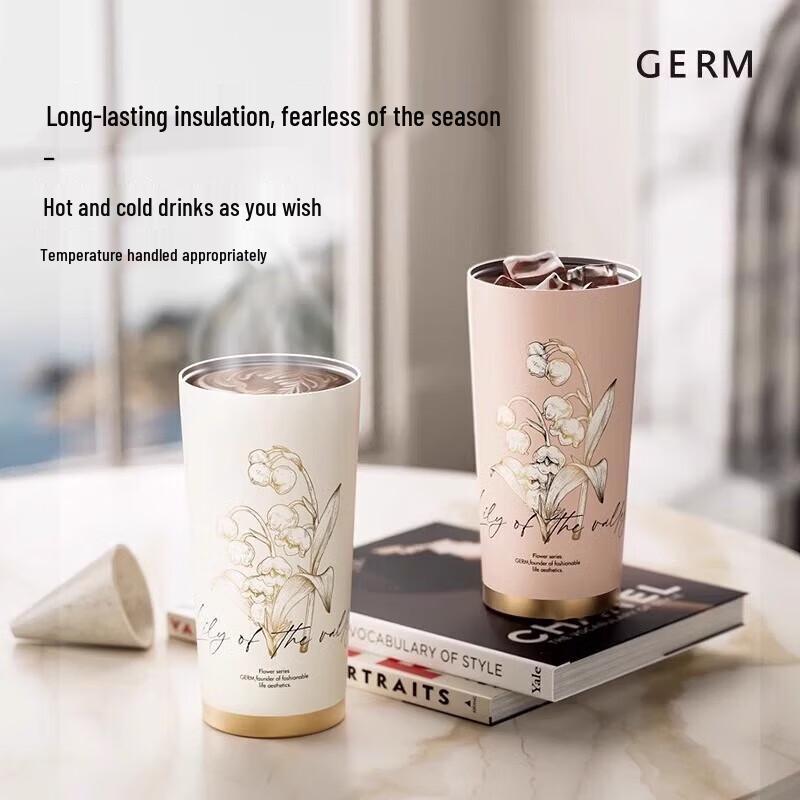 Germ Lily of the Valley Shimmering Insulated Straw Cup