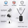 Модная тусклая полированная собачья бирка-ожерелье для мужчин, Водонепроницаемое квадратное ожерелье-подвеска из нержавеющей стали, Мужское военное ювелирное изделие в подарок