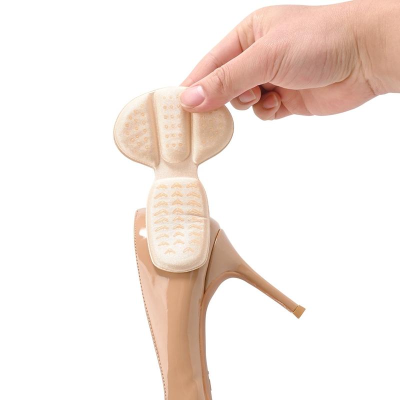 Защитные подушечки для ног, обезболивающие гелевые наклейки на пятки, уменьшитель размера для туфель на высоком каблуке, нескользящие стельки для обуви, Т-образная подушечка для ухода за ногами, 1 пара