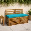 2 piece Bench Cushions SOEST 2 pcs. 100percent  Polyester Turquoise