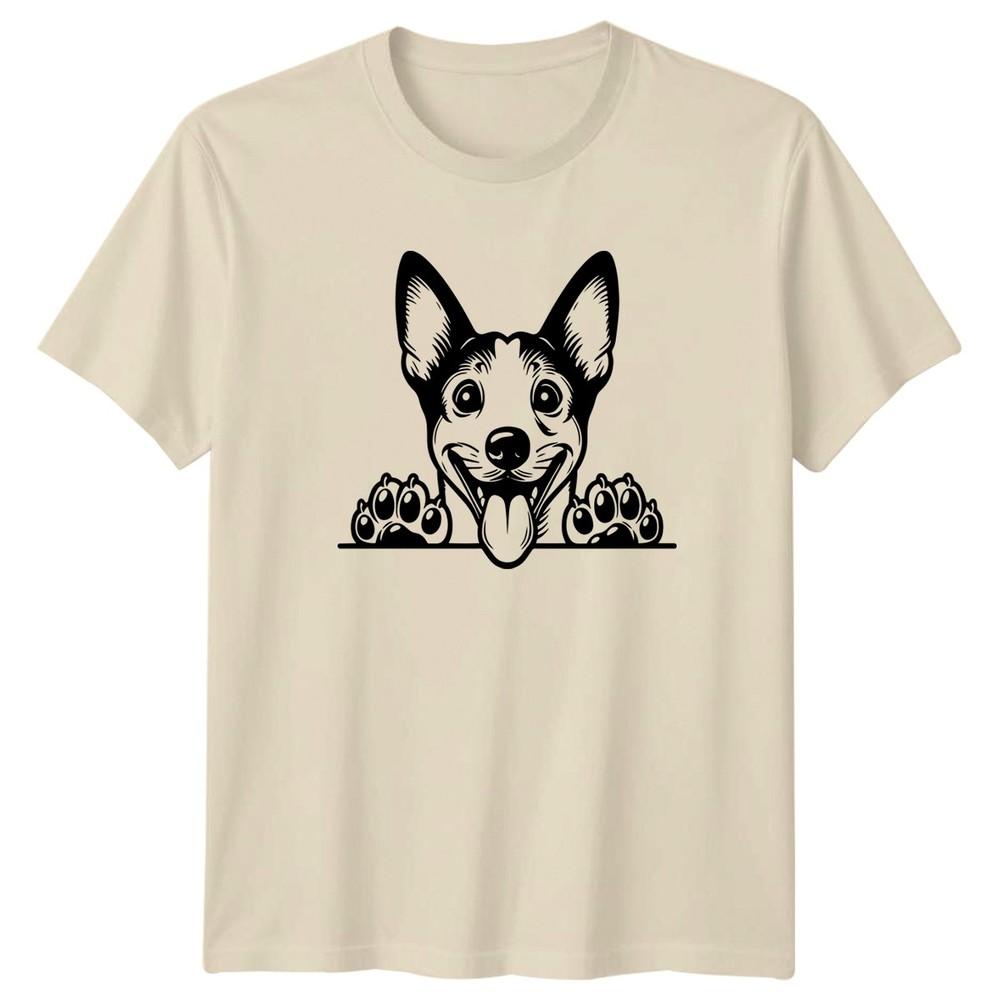 Happy Dog Peeking Paws Graphic Unisex TShirt Unisexs Tee Unisexs Top Animals Dogs