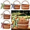 Ивовая ротанговая корзина для цветов Прочная корзина для хранения с ручкой Корзина для хранения овощей Ручная работа с корзиной для цветочной композиции Телец