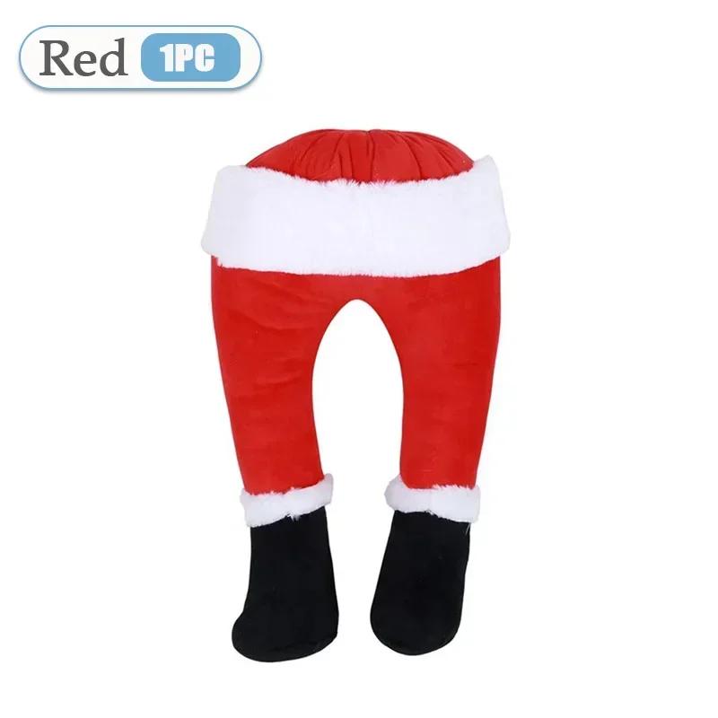 Santa Claus Legs Christmas Tree Decorations Plush Elf Leg Door Hanging Ornaments Holiday Home Decor Xmas Party Supplies