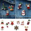 Cute 3 Pcs/Set Cartoon Christmas Brooch Set Pin Tree Santa Claus Elk Collar Lapel Badge Women Kids Gift