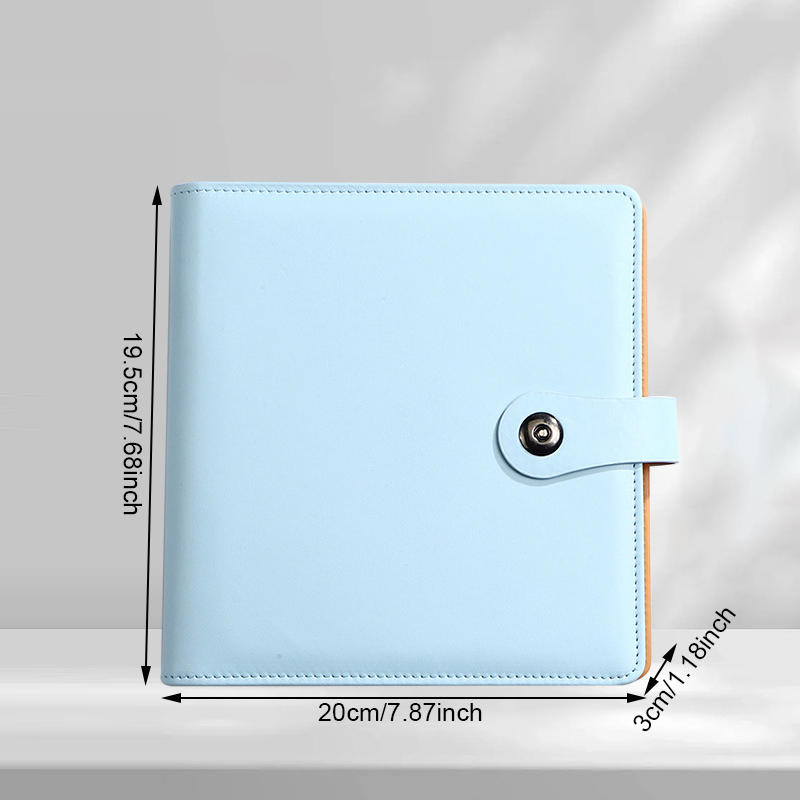 Кожаный альбом для хранения учебных денег с застежкой-кнопкой, портативные держатели денег, блокнот для отслеживания бюджета