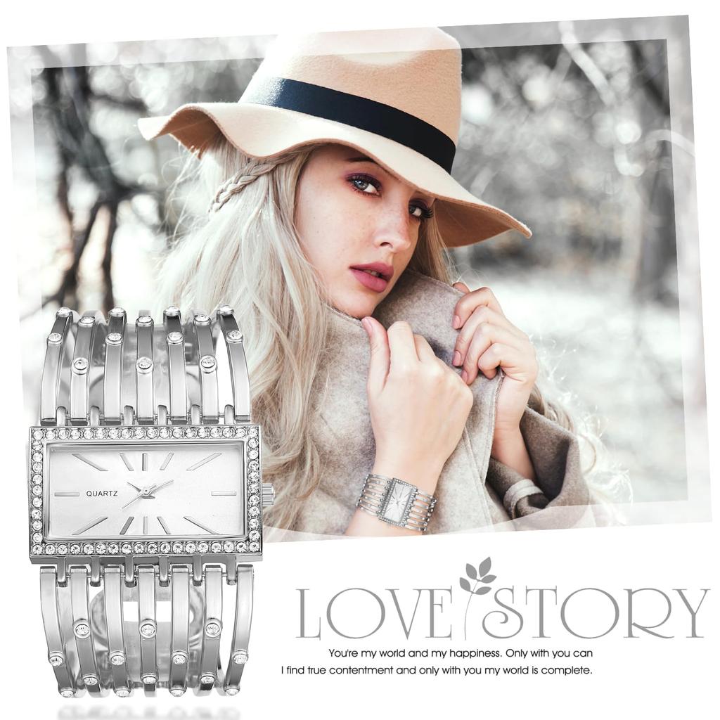 Часы сверкающий браслет бриллиант аналоговый водонепроницаемый квадратный античный серебряный повседневный деловой модный часы аксессуары день рождения годовщина день Рождество