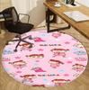 Crayon Shin Pattern Round Rug, Indoor/Outdoor Mat, for Picnic, Gameroom, Bedroom, Office, Living Room, Home Decor Carpet, Birthday Gift