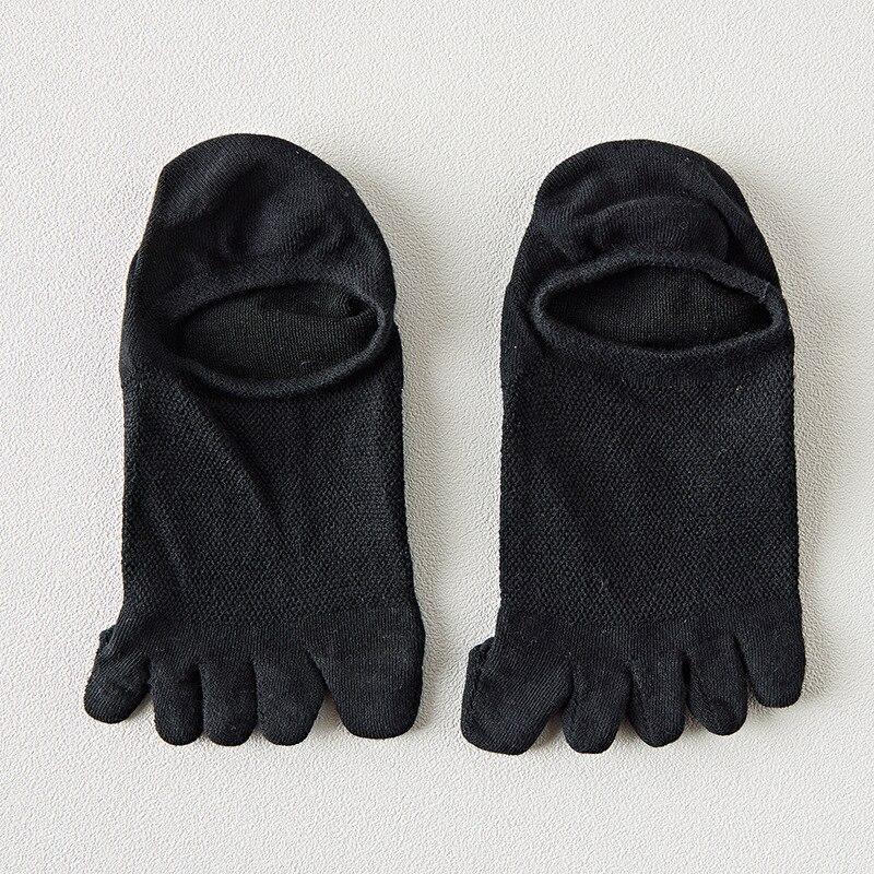 Женские носки с пятью пальцами, повседневные однотонные низкие носки-лодочки, женские летние сетчатые дышащие невидимые носки