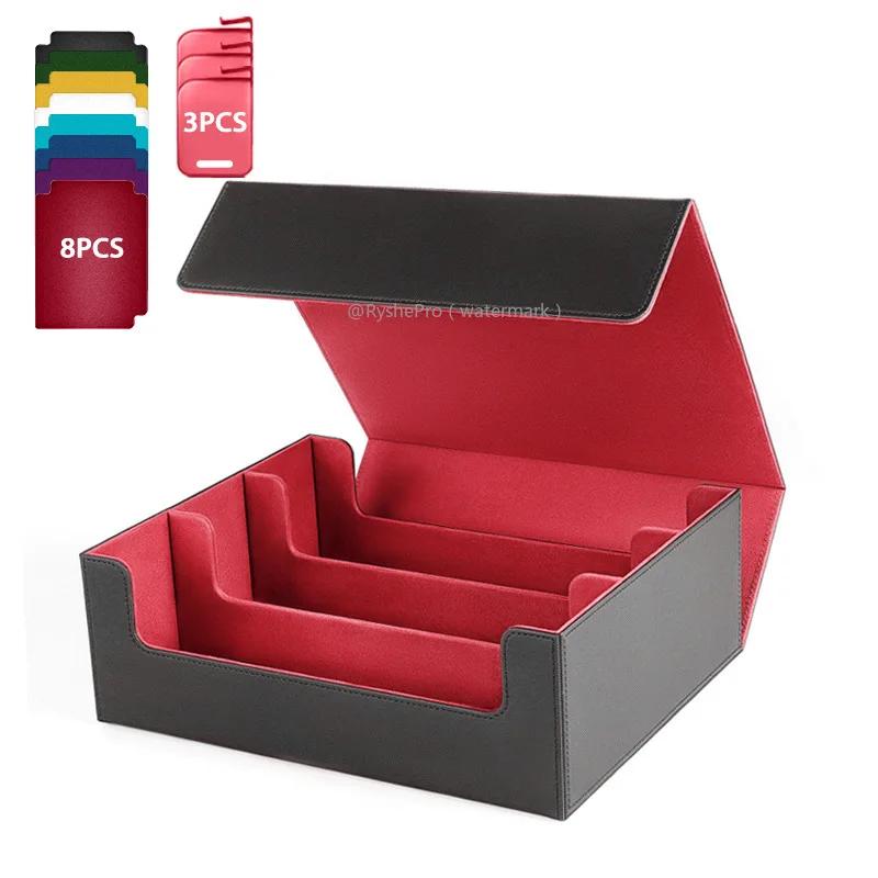 Кейс для колоды карт для коллекционных карт 1800+ Кожаный магнитный бокс для хранения Commander Защитник карт Magic для YuGiOh MTG Спортивные карты