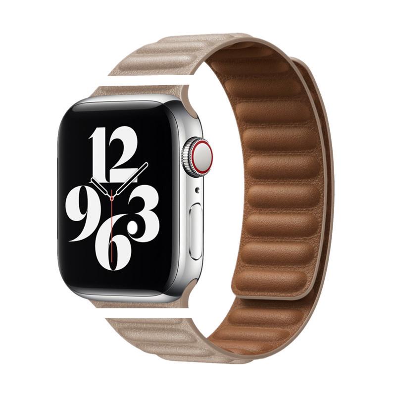 Apple Watch Fine Woven Twill Leather Magnetic Band for Series 5-9 & SE
