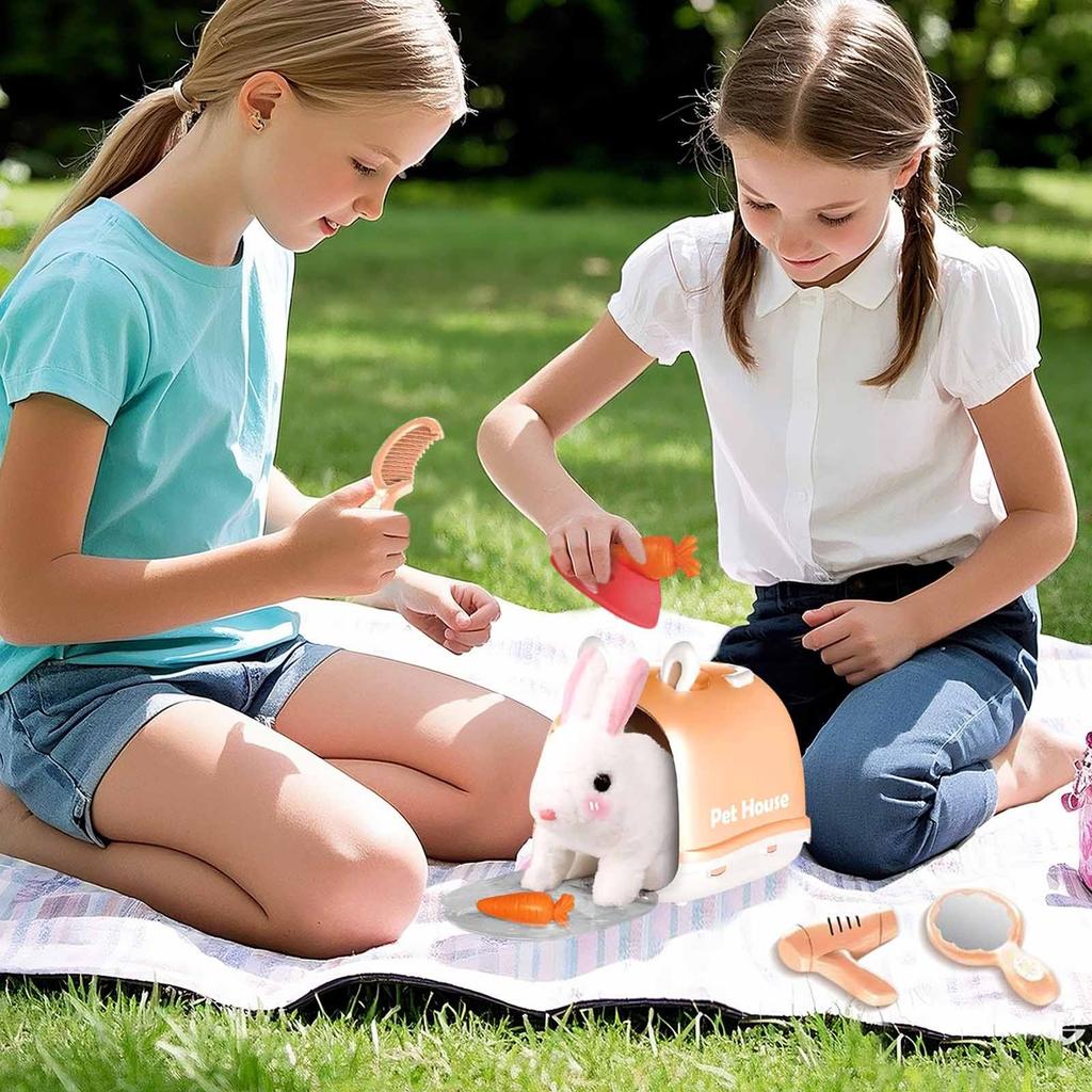 Робот-кролик Мой реалистичный робот-кролик Робот-кролик, как настоящий кролик Игрушечный кролик, ходит как настоящий кролик