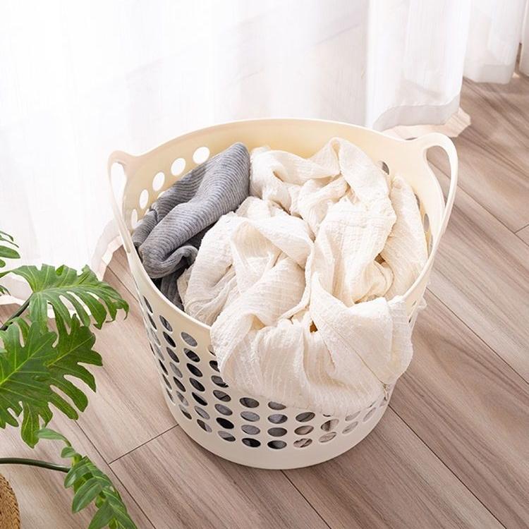 Домашняя большая пластиковая корзина для хранения игрушек, одежды для стирки, прочный контейнер для мелочей