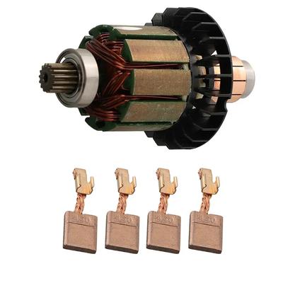 A72U 1 Комплект Якорь с 4 шт. Угольные Щетки для Инструментов DDF482 DHP482 619380-9 619583-5 Якорь с 194427-5 CB-440 Угольная Щетка