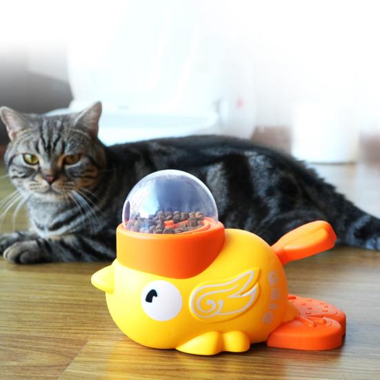 Интерактивный диспенсер для лакомств для собак, забавная миска-пазл для медленного кормления питомцев, дизайн в виде утки, для собак, кошек, здоровый